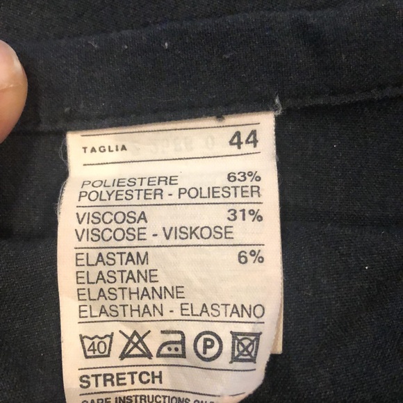 Ash black pants, casual work, zipper on the side with button. Wide leg no flare. - Picture 5 of 8